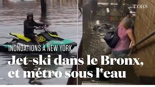 Les inondations à New York en six scènes insolites [upl. by Tatianas]