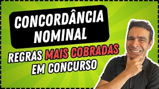 🔴 CONCORDÂNCIA NOMINAL  Teoria e Questões para Concurso [upl. by Yborian]