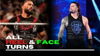 All ROMAN REIGNS heel amp face turns 2012 — 2024 [upl. by Aidas]