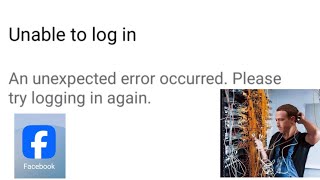 facebook problem how to solve an unexpected error occurredplease try logging in again [upl. by Baugh]