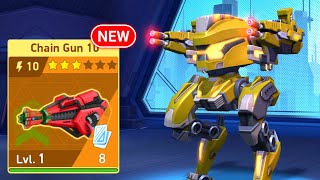 NEW Chain Gun 10 Unlock  Zephyr Carbine 12  Mech Arena [upl. by Oballa]