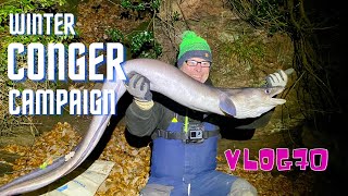 Sea Fishing Uk  Winter Conger Eel Fishing Campaign Part 3  The Battle  Vlog70 [upl. by Darda]