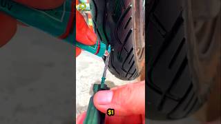 1 Tubeless Tyre Puncture Repair  Quick and Easy Fix shorts tips lifehacks [upl. by Yetnruoc]