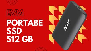 evm portable external ssd 512 Gb unboxing and review [upl. by Enahpad]