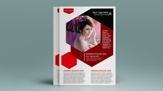 Design Business A4 Flyer  Photoshop Tutorial [upl. by Nohshan]