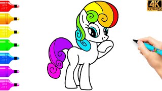 MEIN KLEINES PONY ZEICHNEN 🌈🦄 WIE MAN MEIN KLEINES PONY EINFACH ZEICHNET🌈EINFACHE ZEICHNUNGEN [upl. by Ahcsas694]