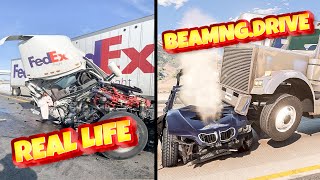 Accidents Based on Real Events on BeamNGDrive 1  Real Life  Flashbacks [upl. by Malliw396]