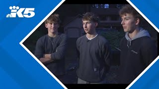 Woodinville teens help elderly neighbors clear their property after bomb cyclone damage [upl. by Einohtna]