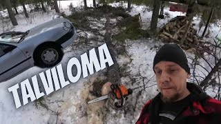 Talviloma ja polttopuita pitäs tehdä minkä kerkiää [upl. by Kelton425]