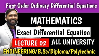 Differential Equation of First Order and First DegreeLecture 2MathematicsEngineeringBScDiploma [upl. by Omocaig786]