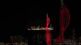 Spinnaker Tower in remembrance colours ￼ [upl. by Gnas60]