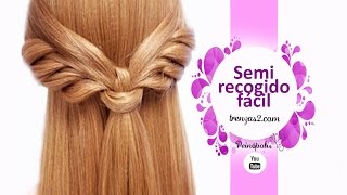 Peinados Faciles y Rapidos con Semirecogidos con Trenzas  Como Hacer [upl. by Jaquenetta973]