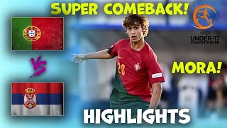 Portugal v Serbia  U17 Euro Championship semifinal  Highlights 02062024 [upl. by Akkire]