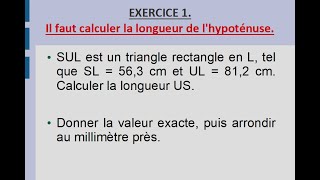 Théorème de Pythagore 🔥 Cours  2 exercices corrigés 🔥 [upl. by Deron]