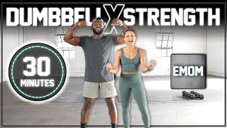 30 Minute Full Body Dumbbell EMOM Workout Strength Training  NO REPEAT [upl. by Lough663]