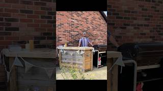 Garden bar from pallets  BBQ station woodworking build diy [upl. by Eenad]