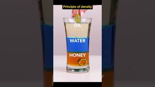 Principle of Density density liquids science education youtubeshorts shortsfeed viralshort [upl. by Idalina]