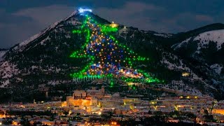 Lalbero di Natale più grande del mondo è italiano e si trova in Umbria a Gubbio [upl. by Anor15]