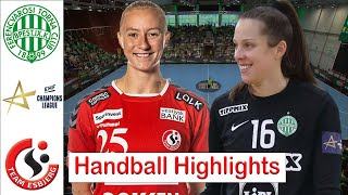 FTC Rail Cargo Hungaria Vs Team Esbjerg Handball Highlights Quarter finals EHF Champions League 2024 [upl. by Ruomyes]