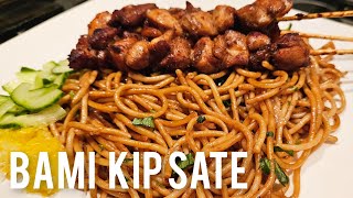 Bami Kipsaté recept spaghettiNoodles chicken satay recipe [upl. by Emmalynn45]