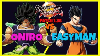 DBFZ  ONIRO vs EASYMAN Blue Gogeta Super Broly Android 17 vs SSJ Vegeta SSJ Goku Adult Gohan [upl. by Enoval]