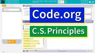 Codeorg Make a Library Project Lesson 92 and 101  Answer Tutorial  Unit 7 2020 93 amp 102 [upl. by Bidget]