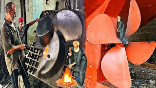 The Manufacturing Process of Ship ProPeller Production in Local Factory  Amazing Manufacturing [upl. by Airot160]