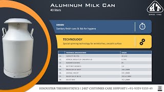 Aluminium Milk can [upl. by Desdamonna]