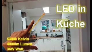 Wieviel Lumen Kelvin braucht ein LED Panel Deckenleuchte  ≧ 5000K ≧ 4000lm ≧ 36Watt tageslicht [upl. by Gerdi437]