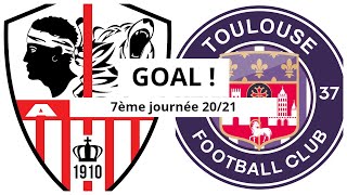 AC Ajaccio  Toulouse 01 GOAL 87 Stijn Spierings 7ème journée 202021 [upl. by Bruckner917]