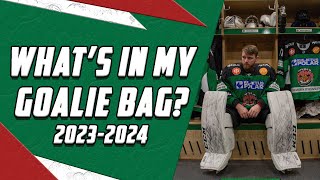 Whats In My Hockey Bag Hockey Goalie Gear  BONUS VIDEO [upl. by Ardnaet60]