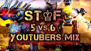 🔥ST♔F vs YOUTUBERS MIX ☆ FULL 5vs6 [upl. by Nwahsal]