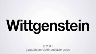 How to Pronounce Wittgenstein [upl. by Rekab]