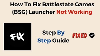 How To Fix Battlestate Games BSG Launcher Not Working [upl. by Nylkaj]