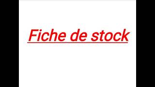 Fiche de stock  stock finale  2 ème année secondaire [upl. by Ettevey114]