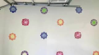 How to Stencil a Wall with PaintGarage Wall Stencil PaintingMandala wall stencil painting [upl. by Seaden677]