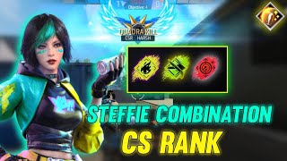 Steffie Best Character Combination For CS Rank  FreeFire Max [upl. by Georgeanna]