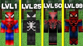 ⚠️ ÖRÜMCEK ADAM SEVİYELERİ  Minecraft ⚠️ [upl. by Honor]