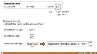 916 Relativer Zinssatz Einführung [upl. by Frolick328]