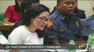 Hontiveros Aguirre face off in Senate hearing over alleged wiretapping [upl. by Allveta]