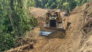 How to Shape an Oil Palm Terrace on a Mountain Slope Effectively Using a D6R XL Bulldozer [upl. by Opaline]