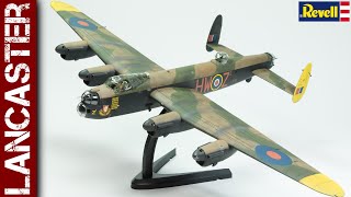 Revell Avro Lancaster in flight 172 scale model [upl. by Natsirhc595]