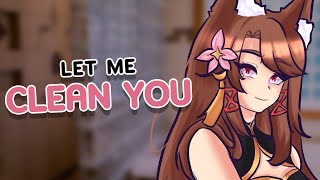 Your Kitsune Girlfriend Bathes With You  ASMR Roleplay F4M Mommy Bunny Listener [upl. by Aubreir]