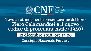 Piero Calamandrei e il nuovo codice di procedura civile 1940 [upl. by Eimam615]