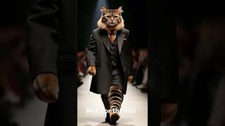 Cat Walks the Ramp Like a Supermodel – Stunning Transitions catwalk FelineFashion ModelCat cat [upl. by Oiraved]