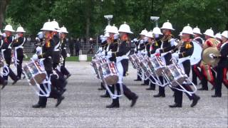 Massed Bands of HM Royal Marines 030614 Wellington Barracks [upl. by Irrem]