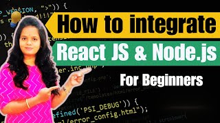 How to integrate React JS and Nodejs How To Connect Node with React Nodejs amp React Js infysky [upl. by Niarbo]