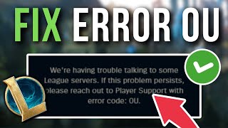 How To Fix League Of Legends Error Code 0U  Fix Lol Error OU [upl. by Lam493]