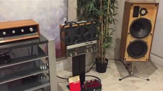 Sugden A48 amplifier Celestion Ditton 25 speakers Linn LP12 turntable Revox B77 reel to reel [upl. by Fadas289]