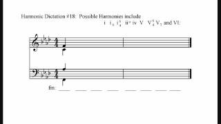 Harmonic Dictation 18 Advanced [upl. by Kilah]